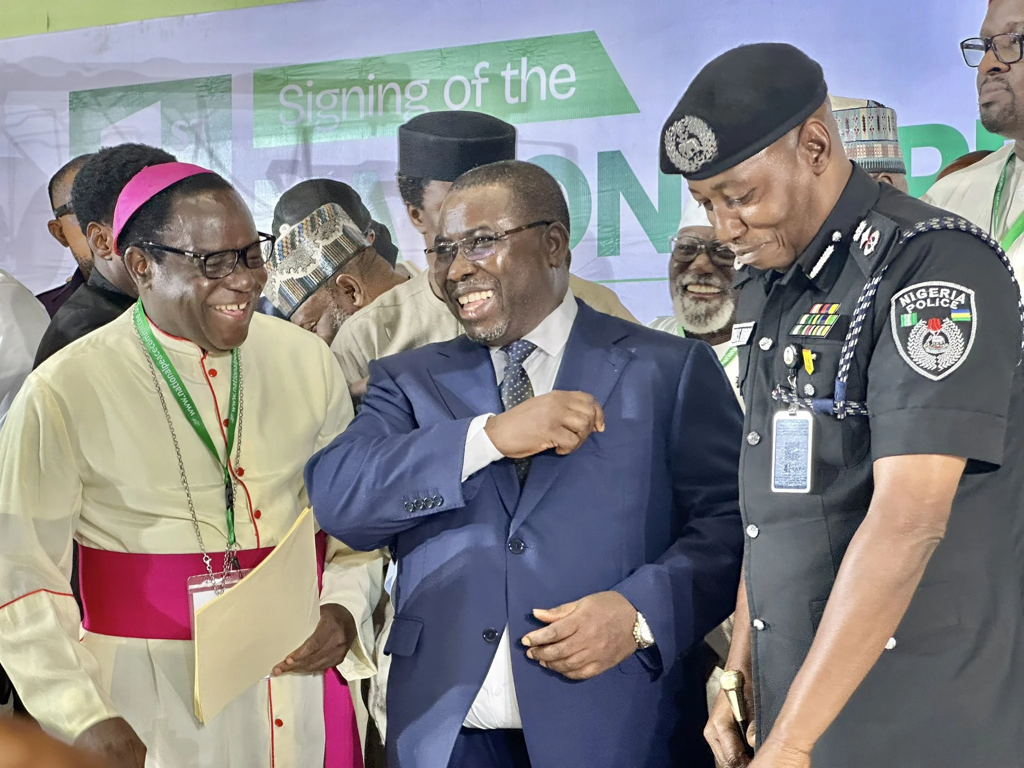 2027 Elections: Political Parties Sign Peace Accord, Pledge Issue-Based Campaigns Nigerian political leaders and 2027 presidential candidates signing the National Peace Accord in Abuja.