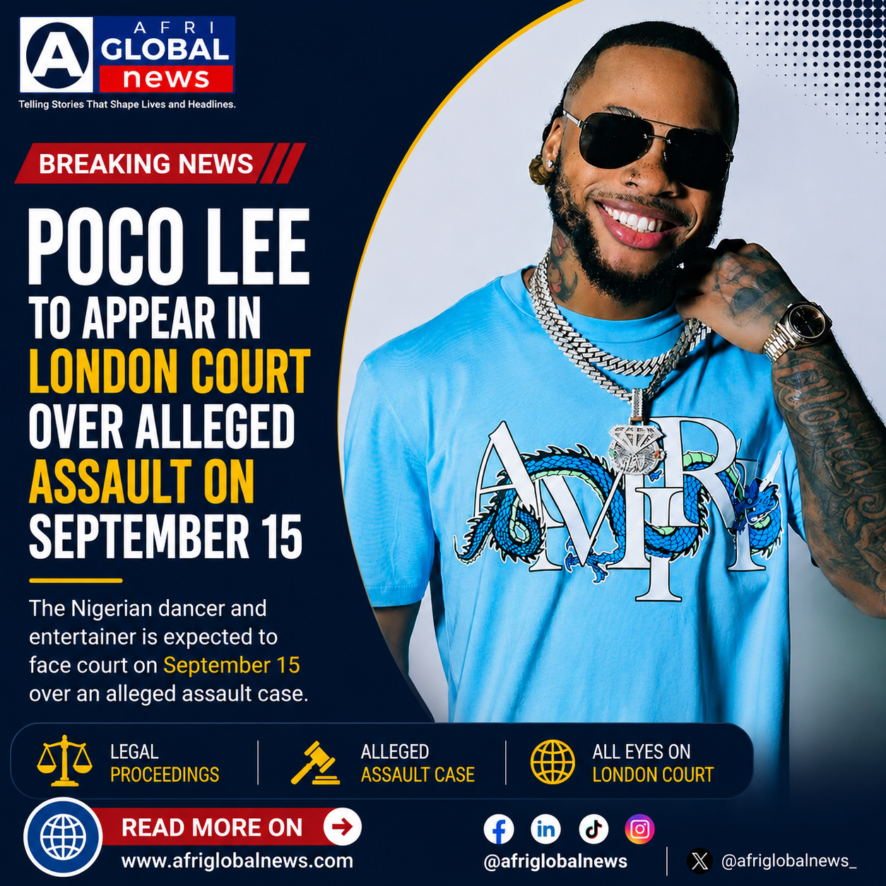 Poco Lee to Appear in London Court Over Alleged Assault on September 15 Poco Lee to Appear in London Court Over Alleged Assault on September 15