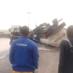 33,000 Litres Of Ethanol Truck Falls Off Lagos Bridge As Emergency Responders Avert Disaster IMG_9297